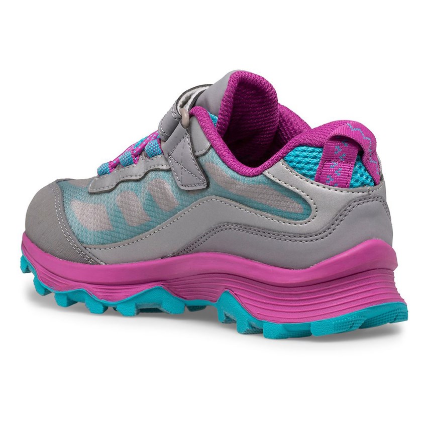 Basket Merrell Moab Speed Low A/C Waterproof Grise/Rose Enfant | E.C.JLGG